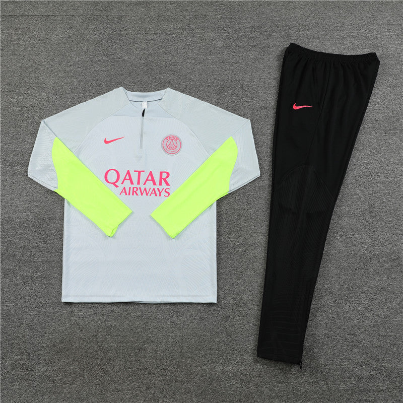 PSG Tracksuit 23 24 White Neon Kit Essentials Uk