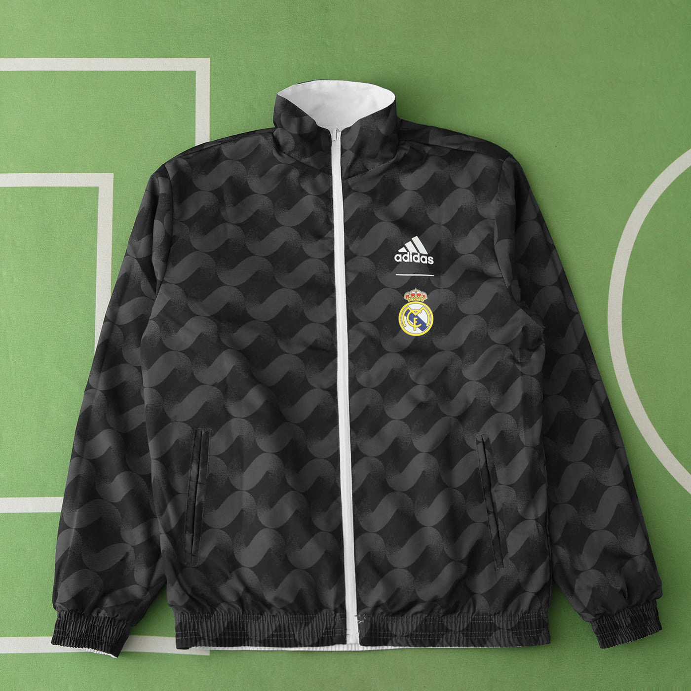 Real Madrid White/Black Reversable Windbreaker