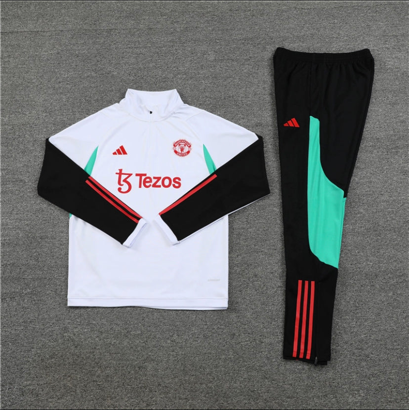 Manchester United Tracksuit - White/Green