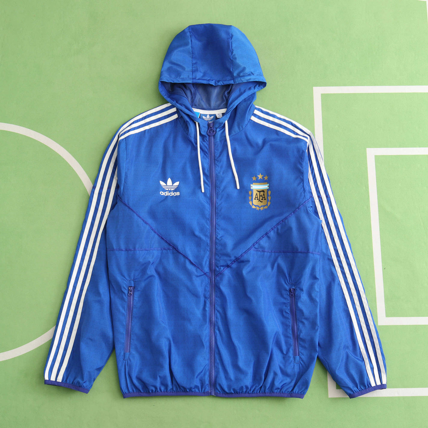 Argentina Blue Hooded Windbreaker