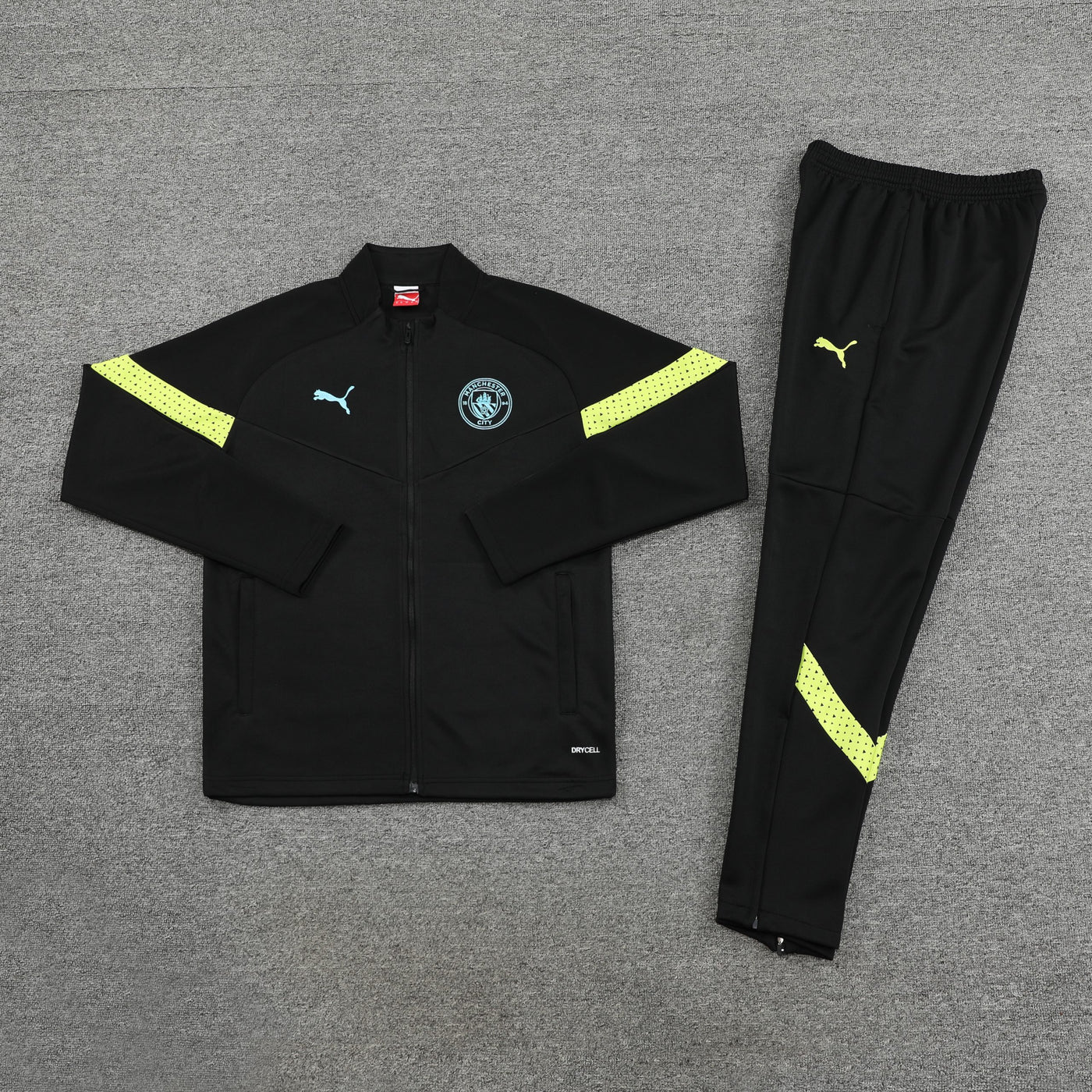 Manchester City Tracksuit 22-23 Black Yellow