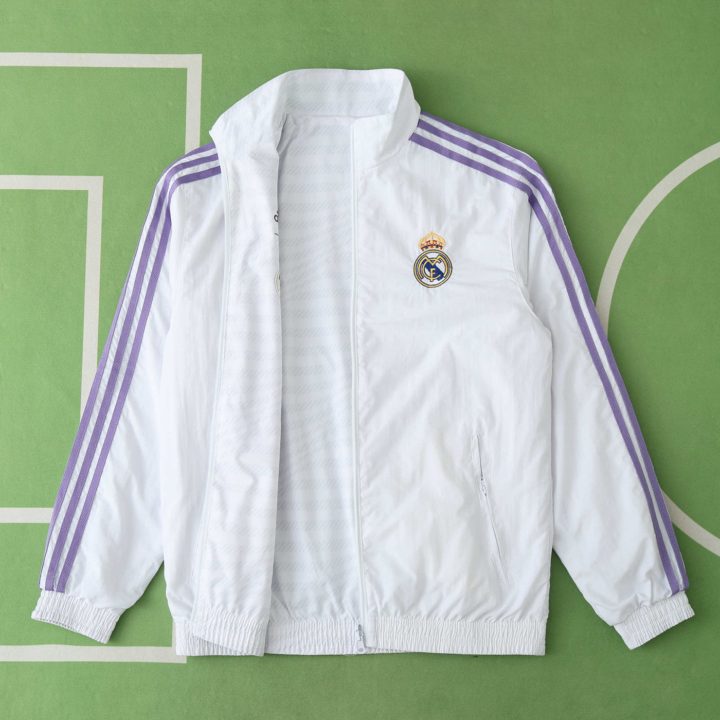 Real Madrid White Reversable Windbreaker
