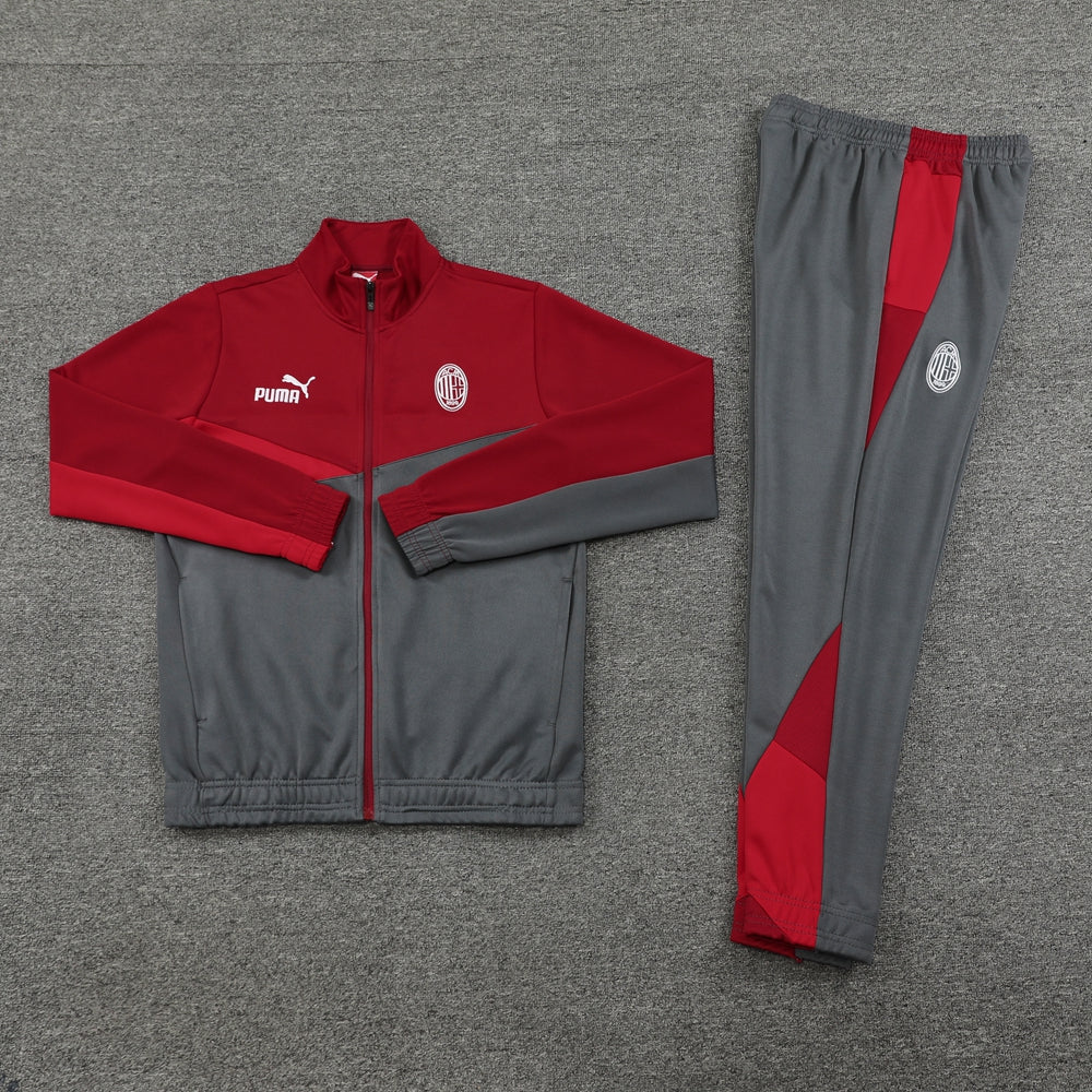 Milan Tracksuit 24-25 Red and Grey