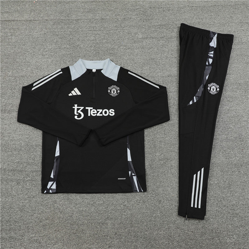 Manchester United Black/Grey Tracksuit