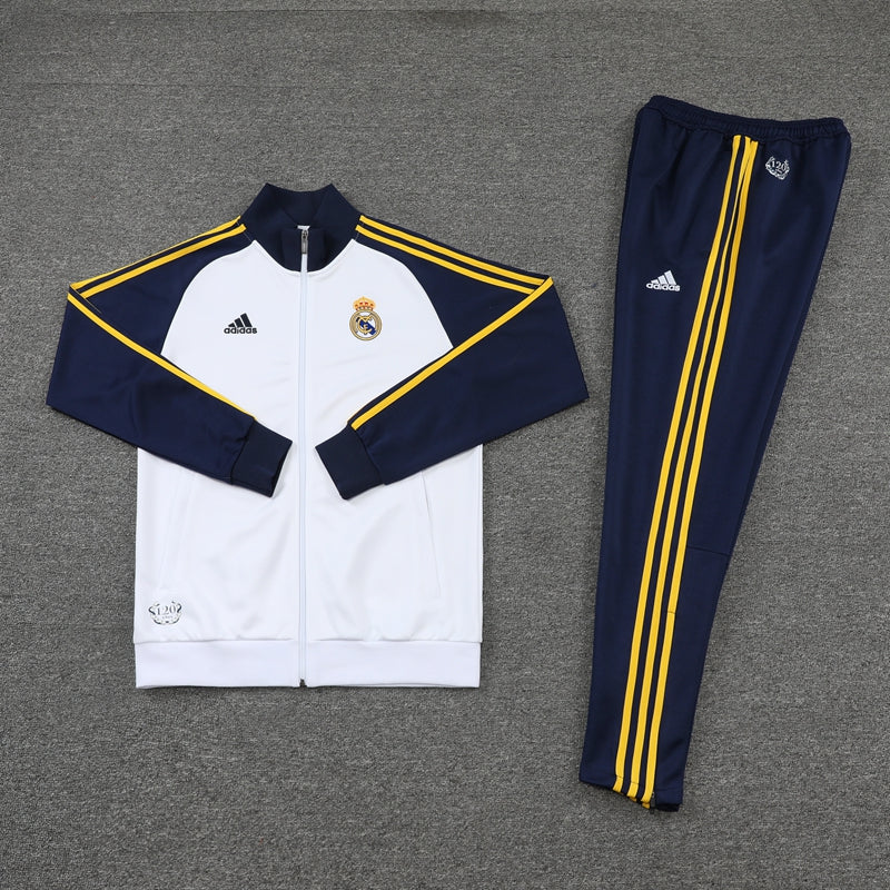 Real Madrid Tracksuit 22-23 White and Yellow