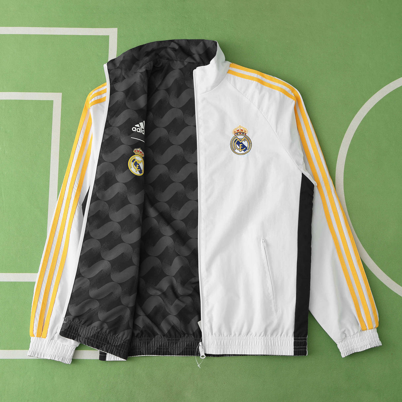 Real Madrid White/Black Reversable Windbreaker