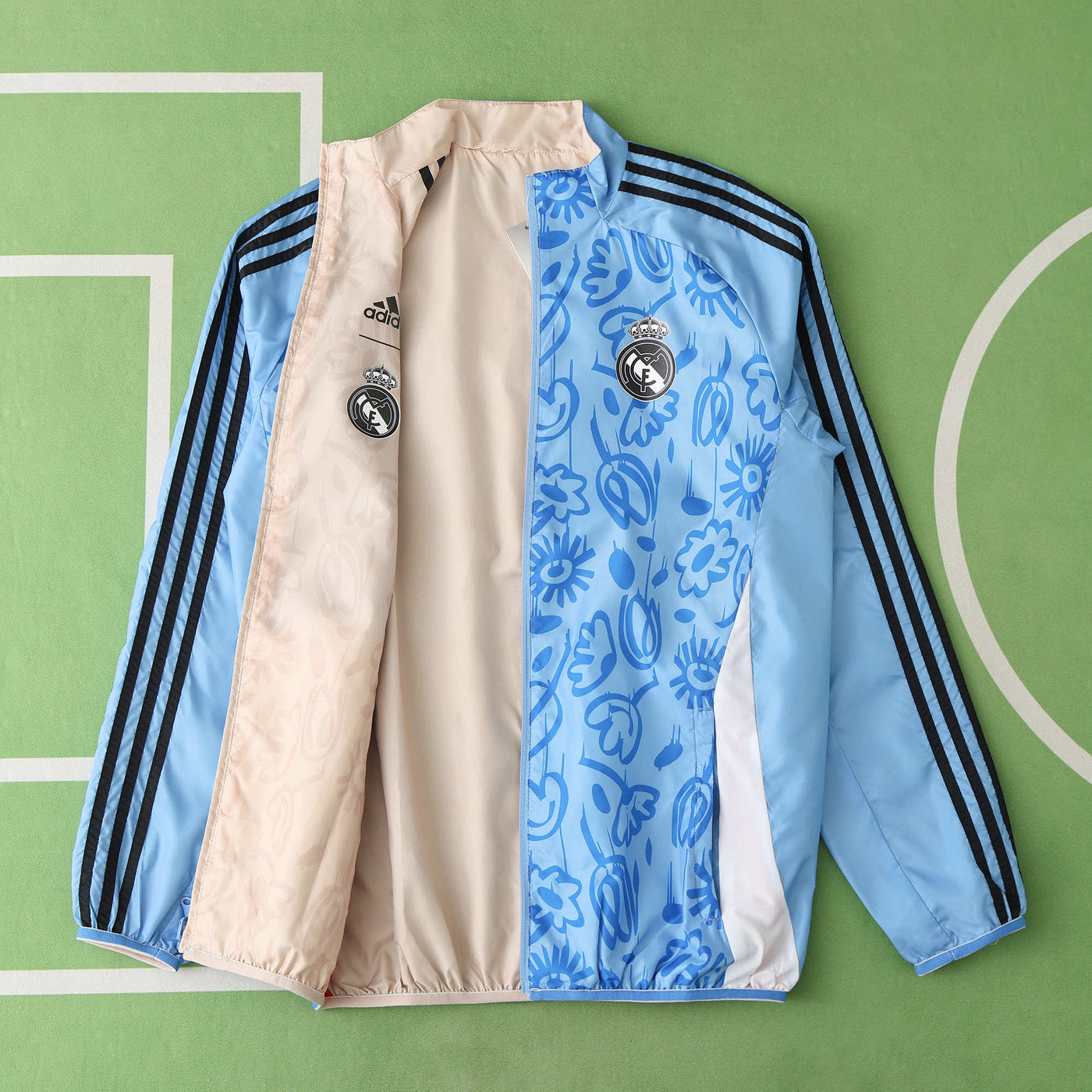 Real Madrid Blue/Peach Reversable Windbreaker