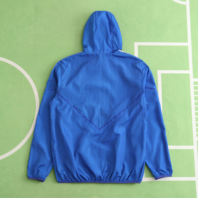 Argentina Blue Hooded Windbreaker