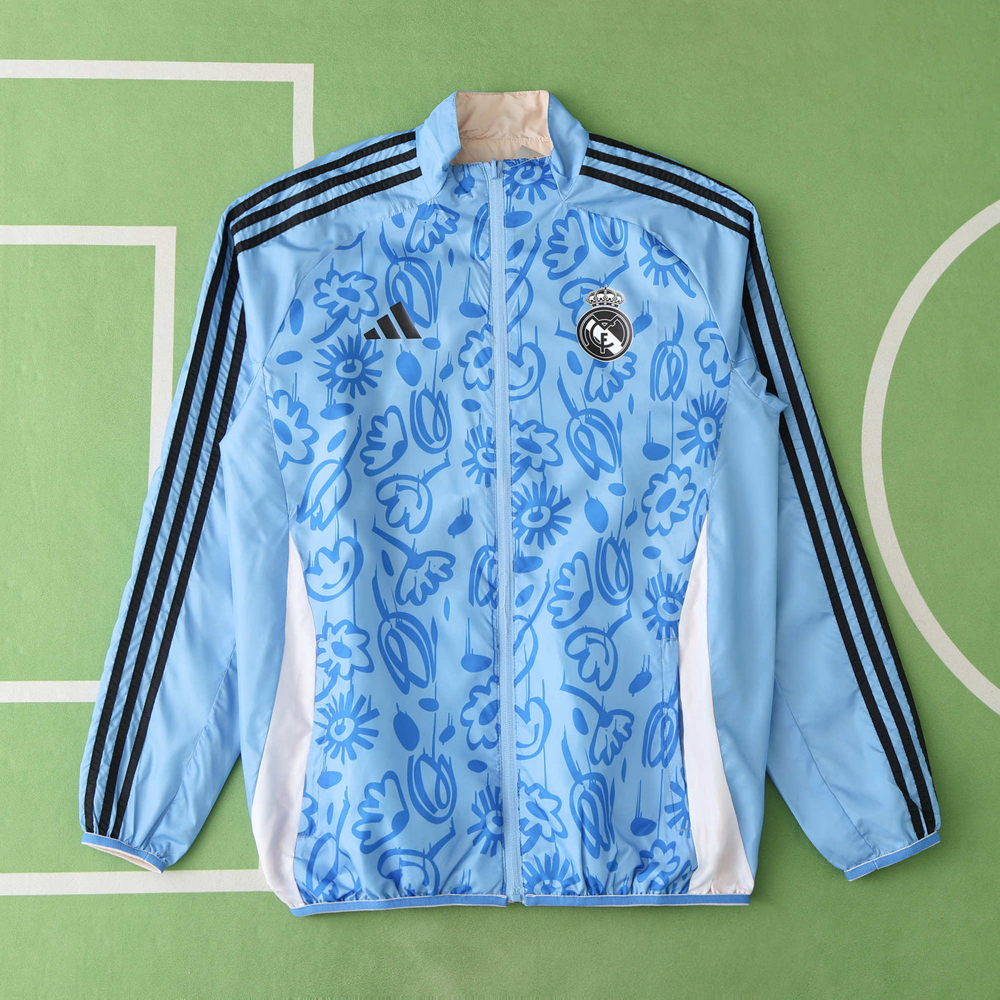 Real Madrid Blue/Peach Reversable Windbreaker