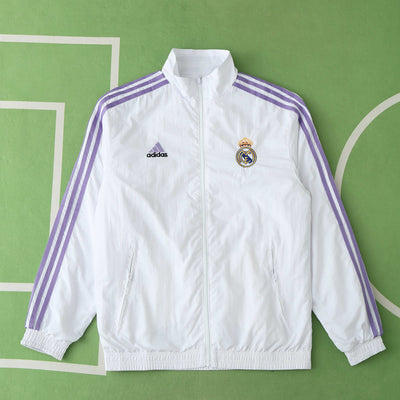 Real Madrid White Reversable Windbreaker