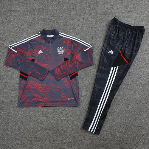 Bayern Munich Tracksuit 22-23 Red Black