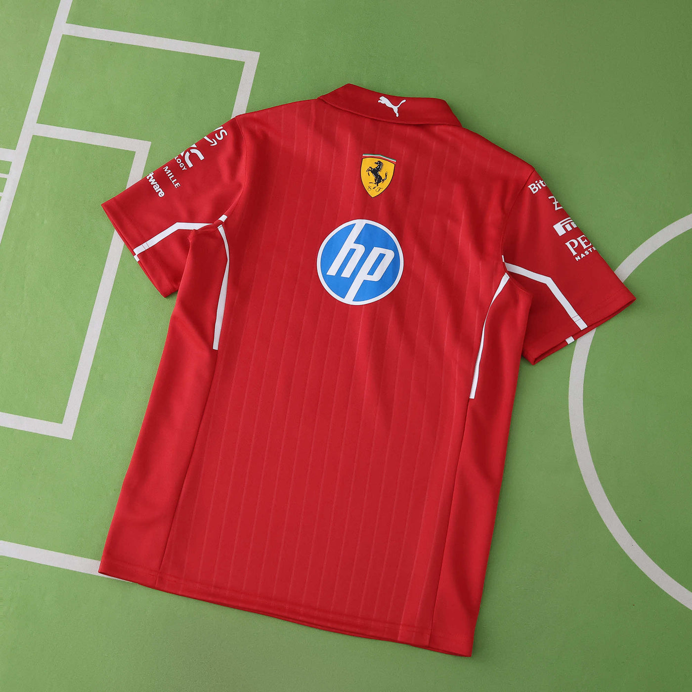 F1 Ferrari Striped Polo