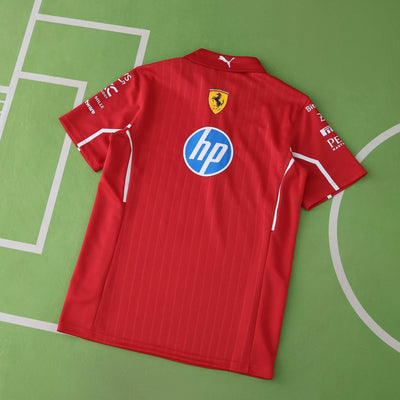 F1 Ferrari Striped Polo