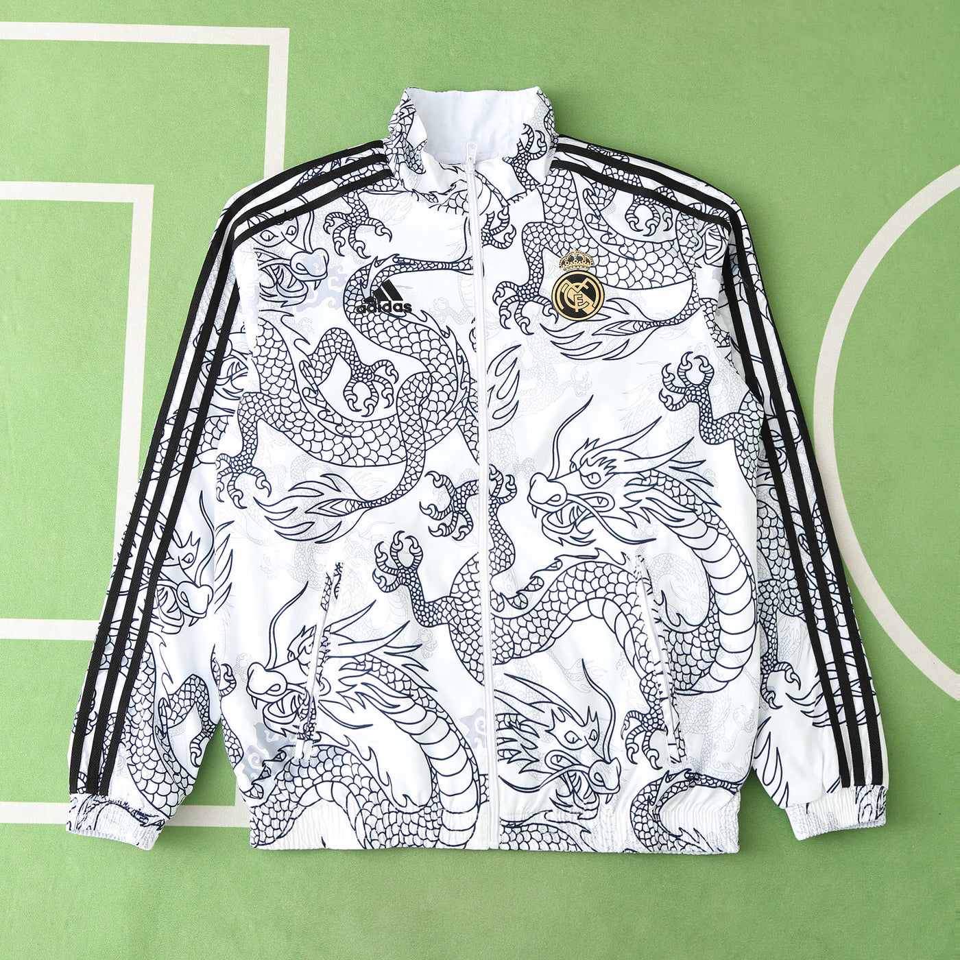 Real Madrid White Dragon Reversable Windbreaker