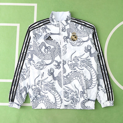 Real Madrid White Dragon Reversable Windbreaker