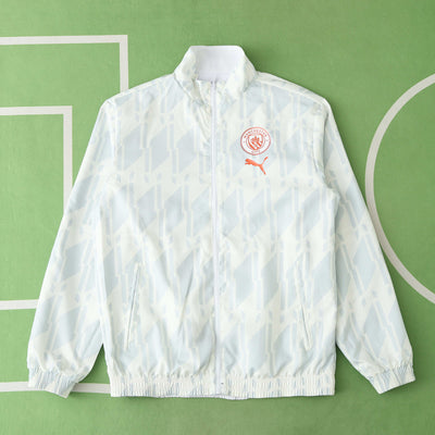 Man City White Reversable Windbreaker