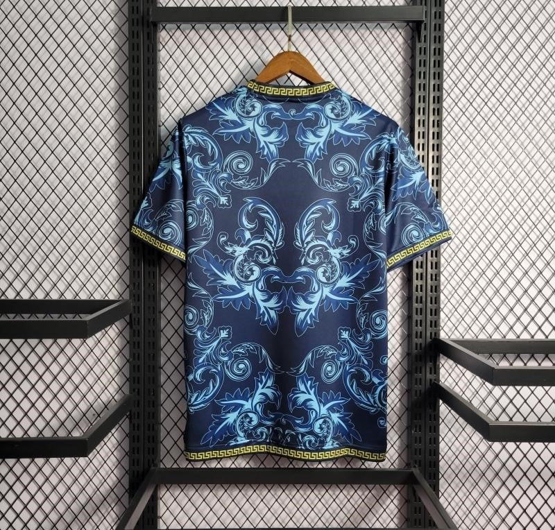 Italy Football Shirt 2024 Versace (Blue) Edition