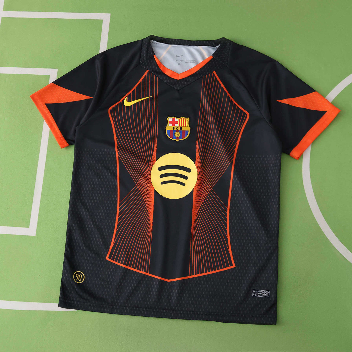 Barcelona 25-26 Concept Shirt (Black/Orange)