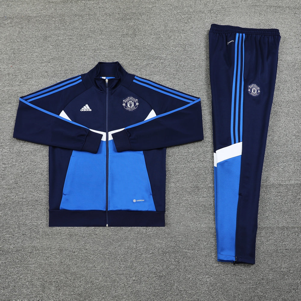 Manchester United 2024 Blue Mix Zipper Tracksuit