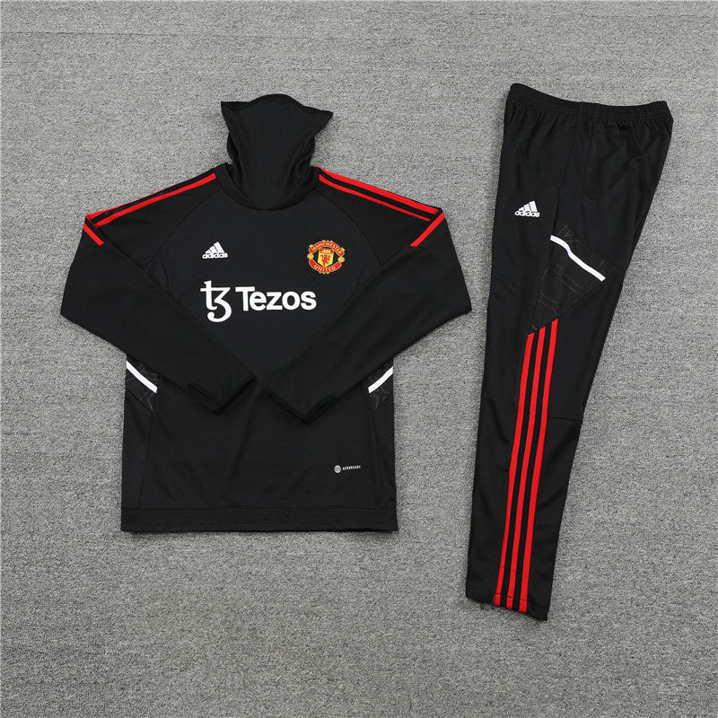 Manchester United Tracksuit 22-23 Black Red