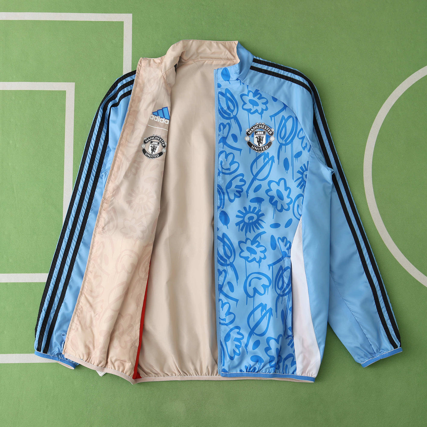 Manchester United Blue/Peach Reversable Windbreaker