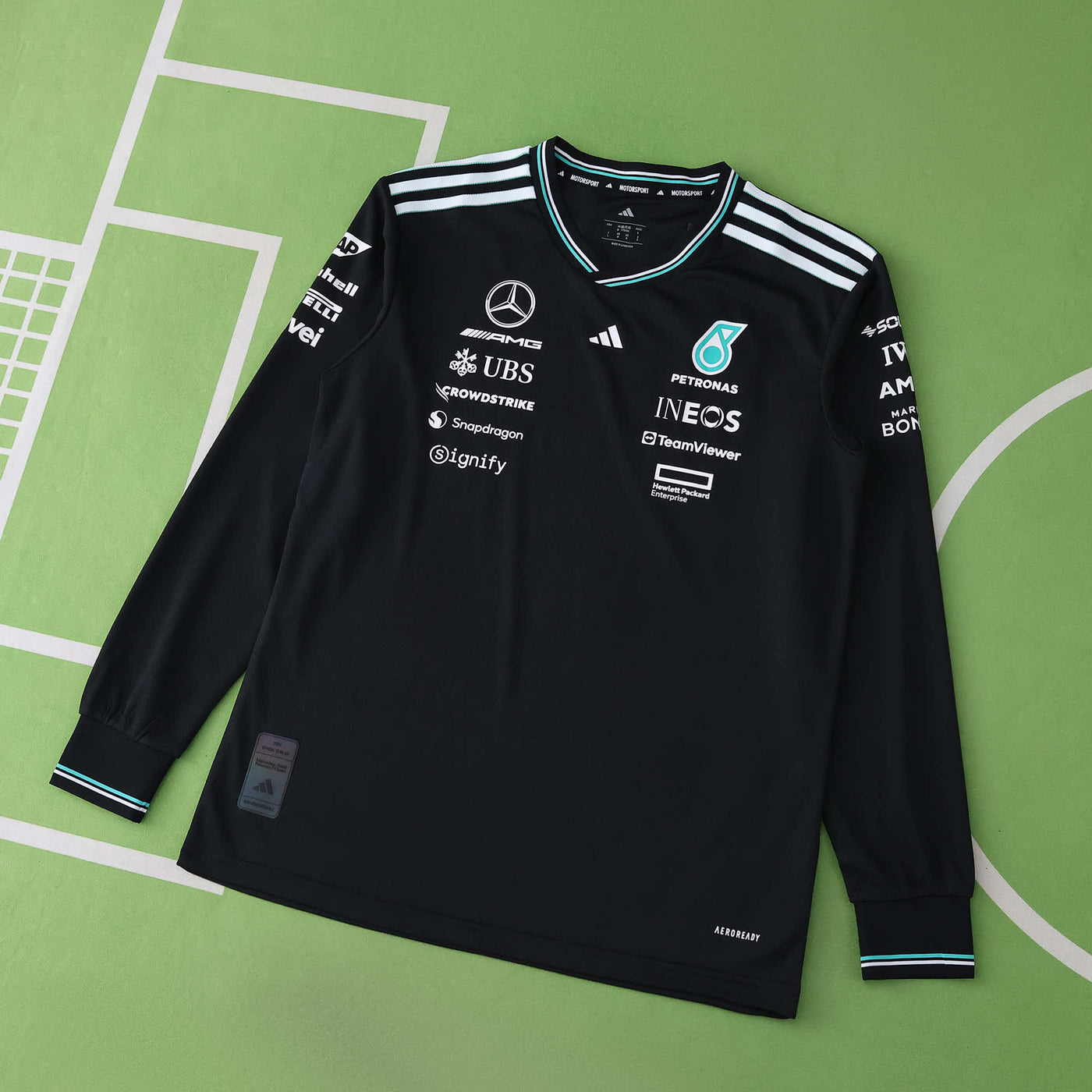 F1 Mercedes Long sleeved Black Shirt