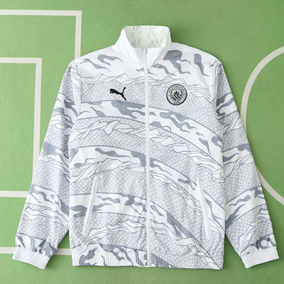 Man City White Reversable Windbreaker