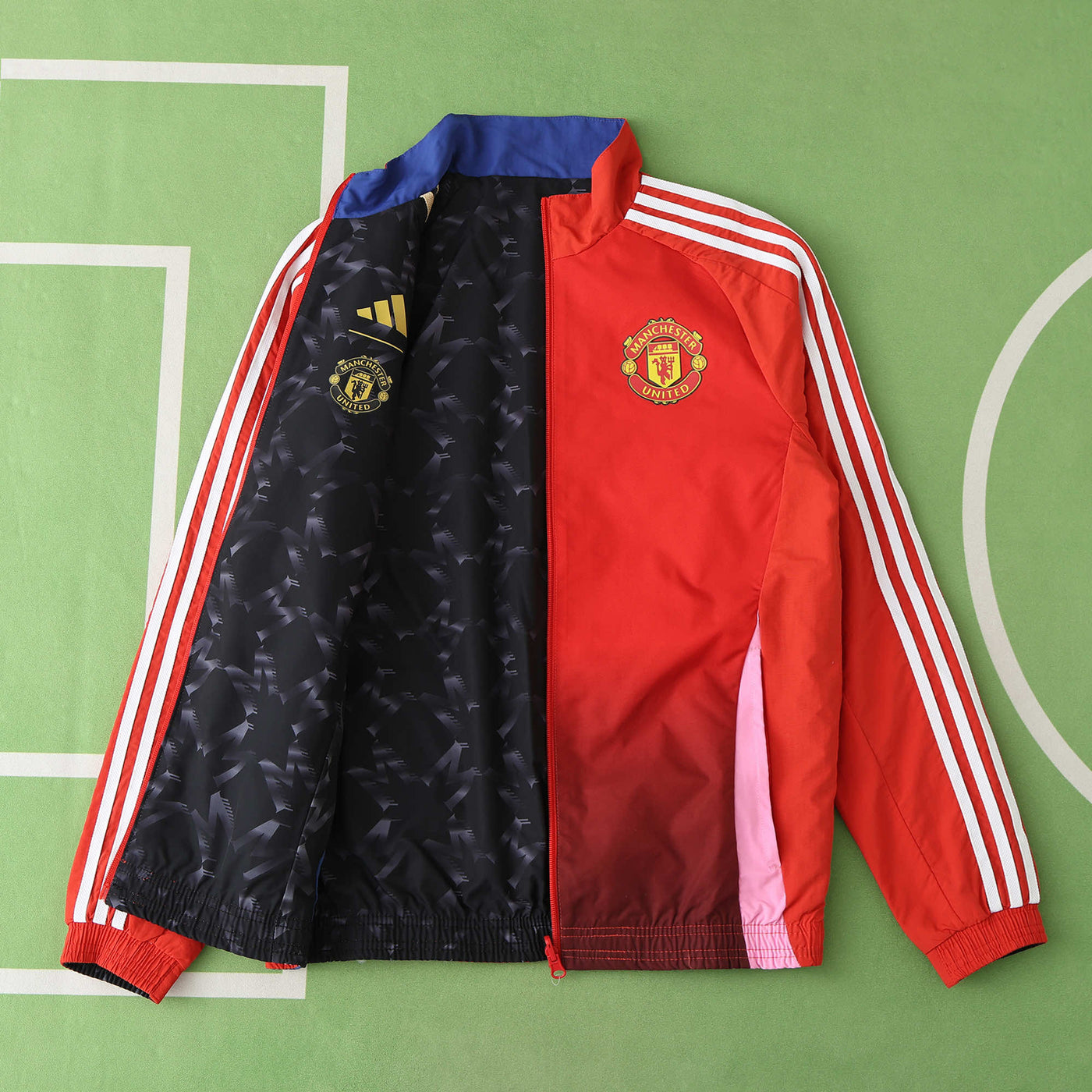 Manchester United Red/Black Reversable Windbreaker